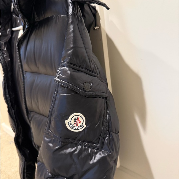 Moncler Shiny Black Puffer Jacket - Picture 3 of 5